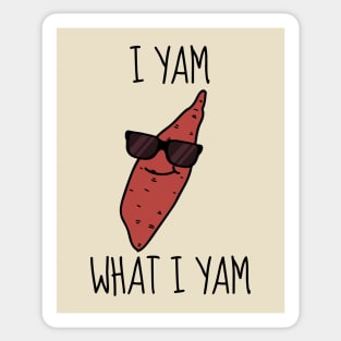 I Yam What I Yam Funny Sweet Potato Sticker